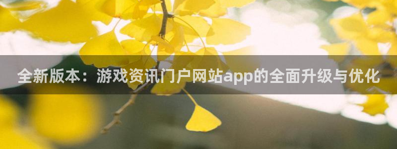 高德娱乐主管：全新版本：游戏资讯门户网站app的全面升级与优